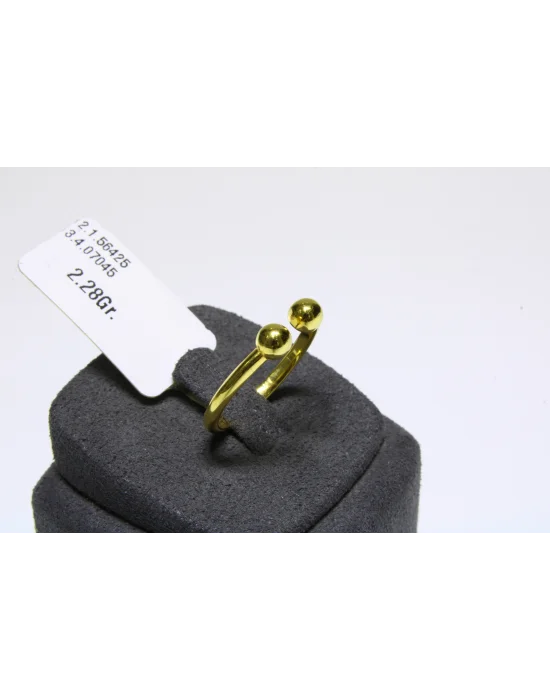 14 Ayar Altın Yüzük Top Başlı Modeli 2.28 GR TKS4517
