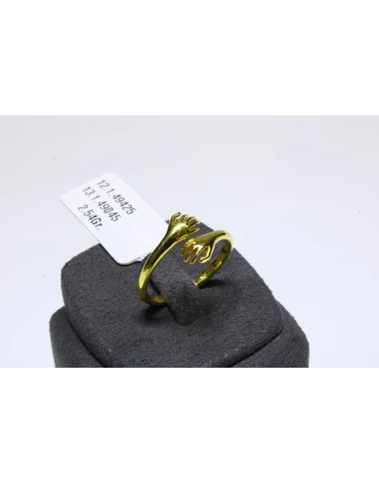 14 Ayar Altın Yüzük Sarılan Ruh Yüzüğü 2.54 GR YZK6374