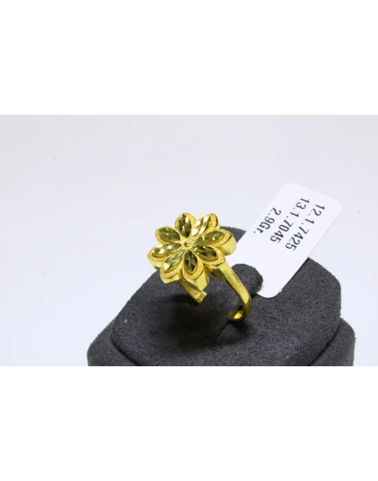 14 Ayar Altın Yüzük Çiçek Model 2.90 GR VYS4626