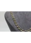 14 Ayar Altın Çok Renkli ( GOLD&SİLVER&ROSE ) Dorikalı Şık Kolye