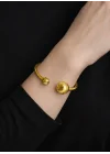 22 Ayar Altın Top Başlıklı Günlük Kelepçe Bilezik 8.68 GR KLP0794