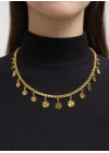 14 Ayar Altın Pullu Kolye