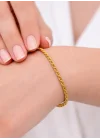 14 Ayar Gerçek Altın Günlük Halat Künye Bileklik