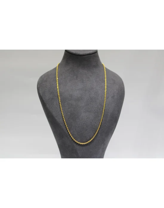14 Ayar Altın Halat Modeli Zincir Kolye 3.49 GR 65CM