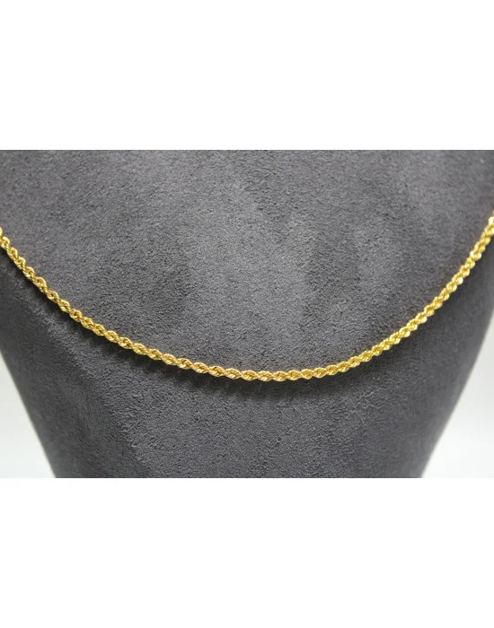 14 Ayar Altın Halat Modeli Zincir Kolye 3.50 GR 60 CM