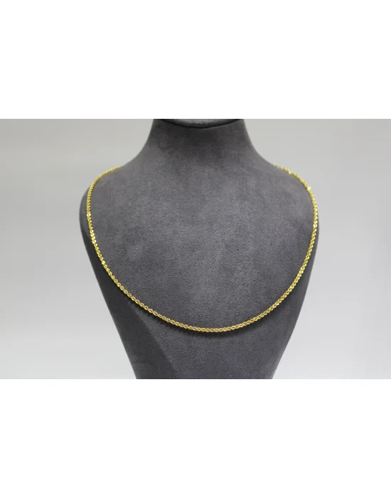 14 Ayar Altın Halat Modeli Zincir Kolye 3.51 GR 65 CM