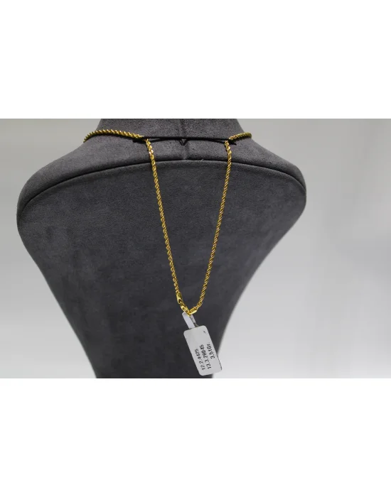 14 Ayar Altın Halat Modeli Zincir Kolye 3.51 GR 65 CM