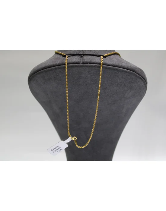 14 Ayar Altın Halat Modeli Zincir Kolye 3.55 GR 70 CM