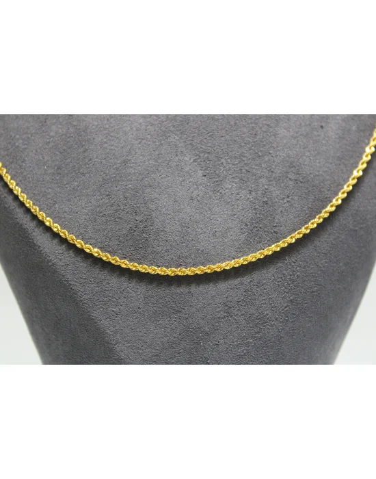 14 Ayar Altın Halat Modeli Zincir Kolye 3.56 GR 55 CM