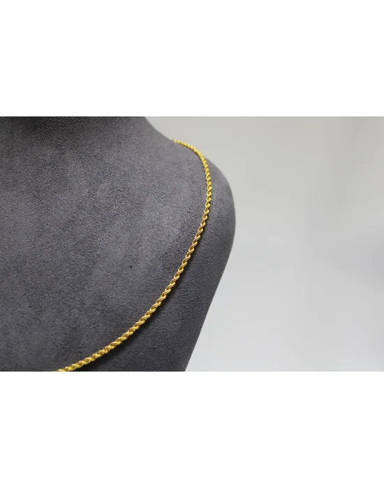 14 Ayar Altın Halat Modeli Zincir Kolye 3.56 GR 55 CM