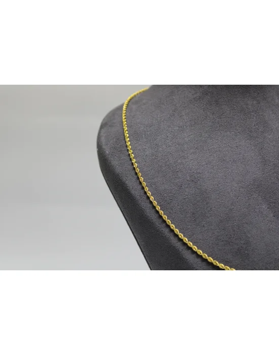 14 Ayar Altın Halat Modeli Zincir Kolye 3.59GR 65 CM