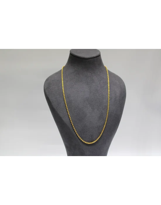 14 Ayar Altın Halat Modeli Zincir Kolye 3.60 GR 60 cm