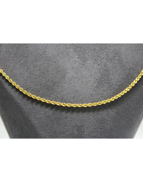 14 Ayar Altın Halat Modeli Zincir Kolye 3.60 GR 60 cm