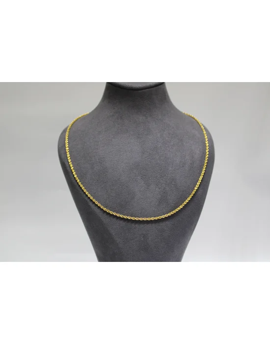 14 Ayar Altın Halat Modeli Zincir Kolye 3.60 GR 60 cm