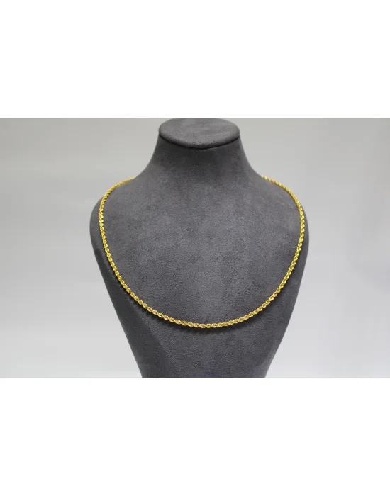 14 Ayar Altın Halat Modeli Zincir Kolye 3.90 GR 50 CM
