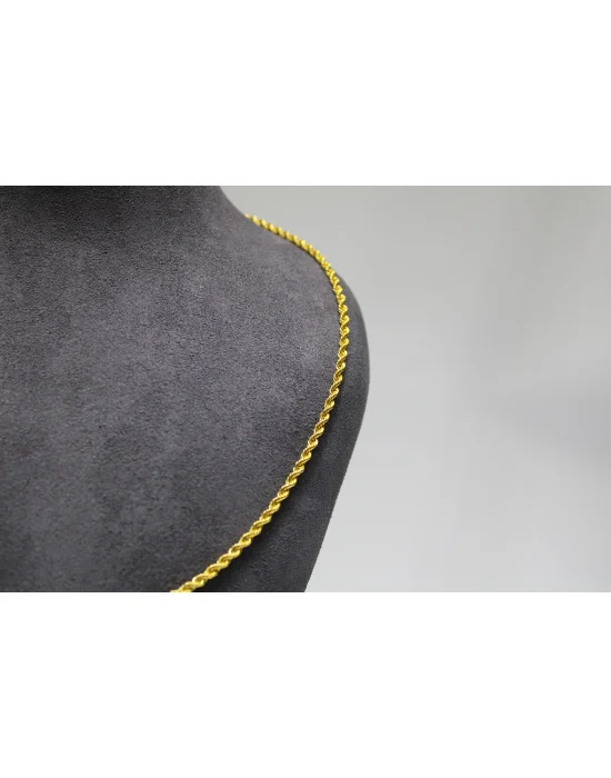 14 Ayar Altın Halat Modeli Zincir Kolye 3.90 GR 50 CM