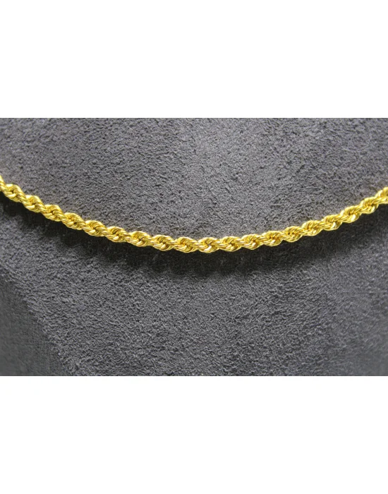 14 Ayar Altın Halat Modeli Zincir Kolye 3.90 GR 50 CM