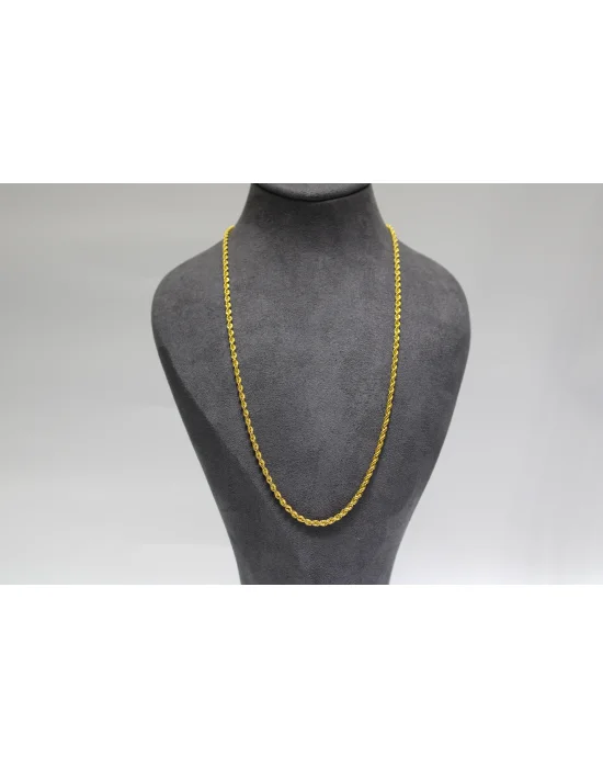 14 Ayar Altın Halat Modeli Zincir Kolye 3.90 GR 50 CM