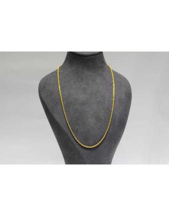 14 Ayar Altın Halat Modeli Zincir Kolye 3.90 GR 65 CM