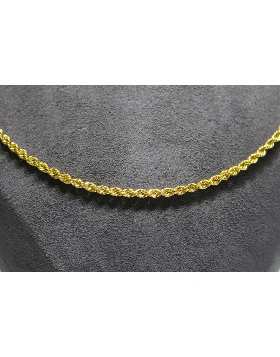 14 Ayar Altın Halat Modeli Zincir Kolye 3.94 GR 45 CM