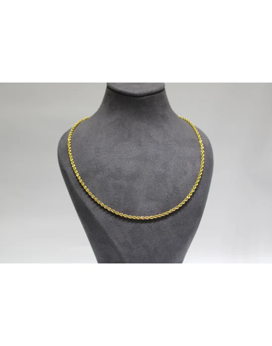 14 Ayar Altın Halat Modeli Zincir Kolye 3.94 GR 45 CM