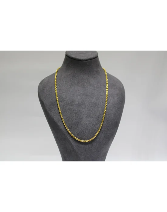 14 Ayar Altın Halat Modeli Zincir Kolye 3.94 GR 45 CM