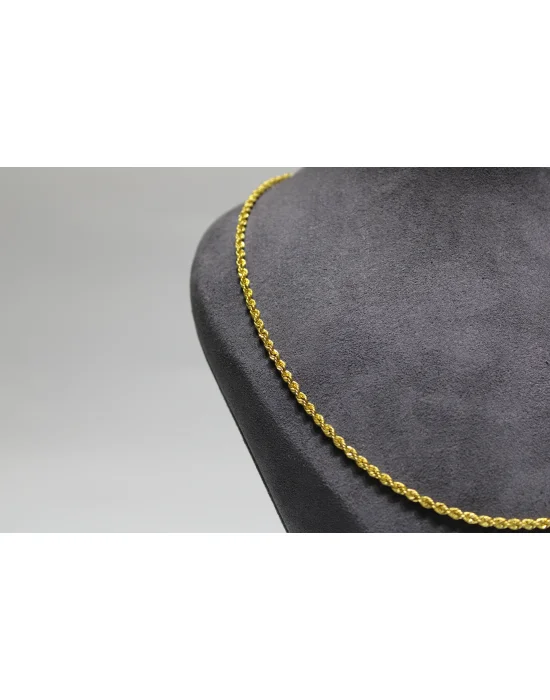 14 Ayar Altın Halat Modeli Zincir Kolye 3.94 GR 45 CM