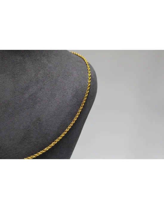 14 Ayar Altın Halat Modeli Zincir Kolye 4.04 GR 50 CM