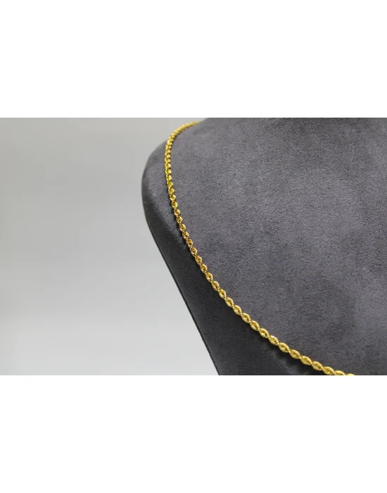 14 Ayar Altın Halat Modeli Zincir Kolye 4.04 GR 50 CM