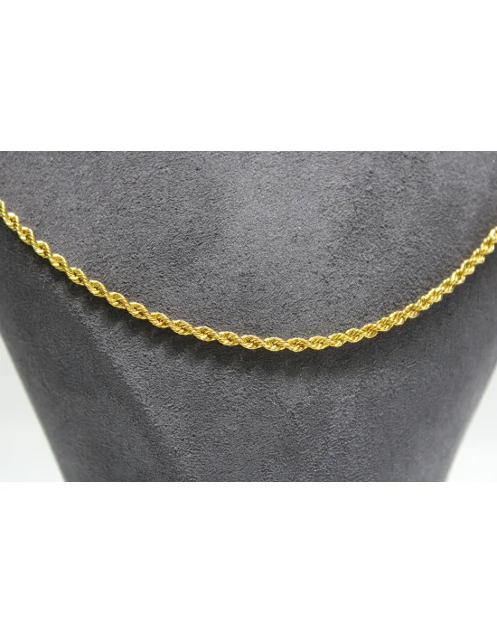 14 Ayar Altın Halat Modeli Zincir Kolye 4.04 GR 50 CM