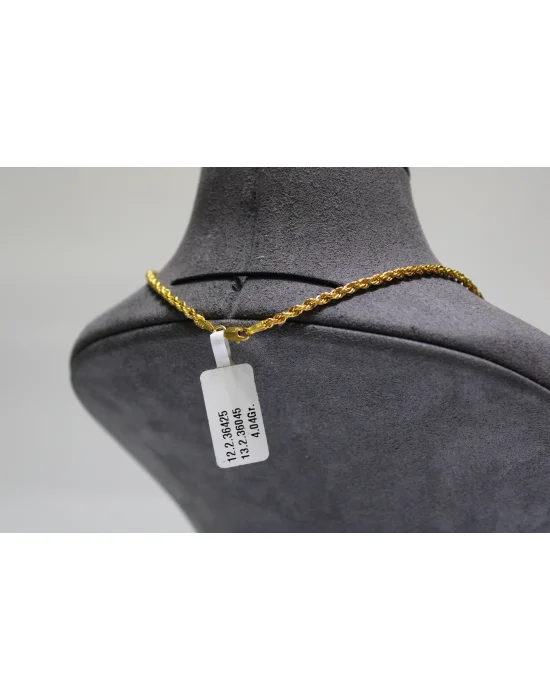 14 Ayar Altın Halat Modeli Zincir Kolye 4.04 GR 50 CM