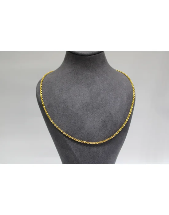 14 Ayar Altın Halat Modeli Zincir Kolye 4.04 GR 50 CM