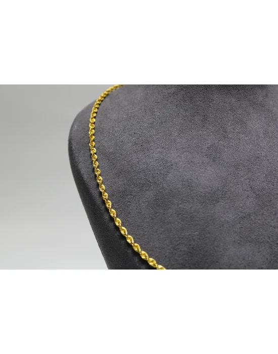 14 Ayar Altın Halat Modeli Zincir Kolye 4.06 GR 55 CM