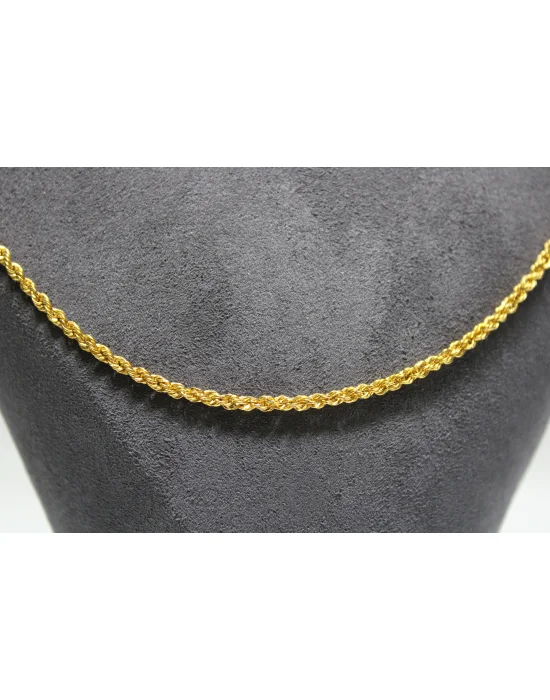 14 Ayar Altın Halat Modeli Zincir Kolye 4.80 GR 60CM ZNC1735