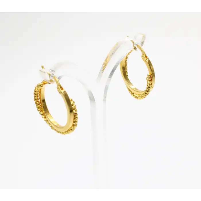 14 Ayar 2 Halkalı Dorikalı Küpe