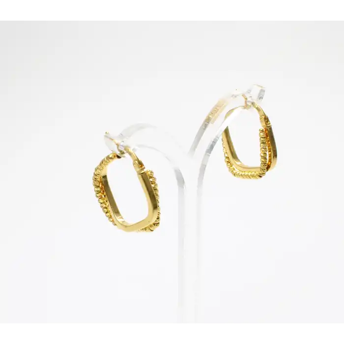 14 Ayar 2 Halkalı Dorikalı Küpe