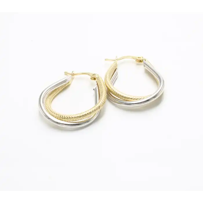 14 Ayar 2 Halkalı Küpe