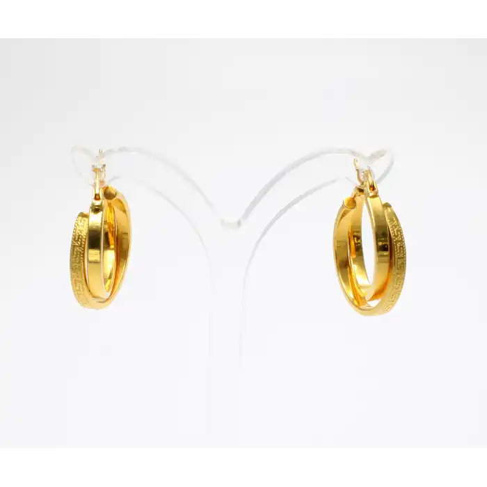 14 Ayar 2 Halkalı Küpe