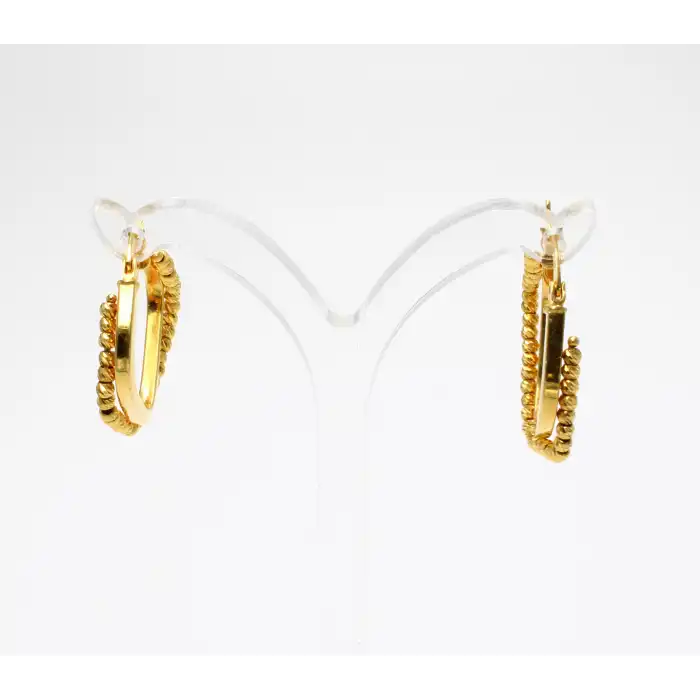 14 Ayar 3 Gen Dorikalı Küpe