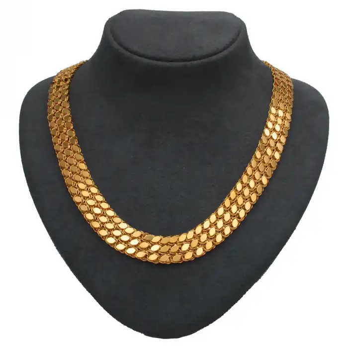 14 Ayar 3 Sıra Pullu Kolye