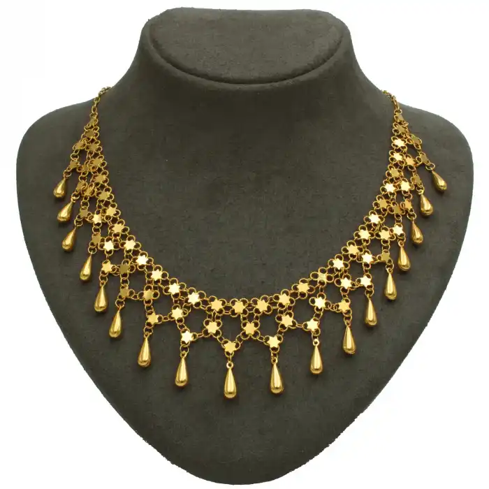 14 Ayar 3 Sıralı Badem Kolye