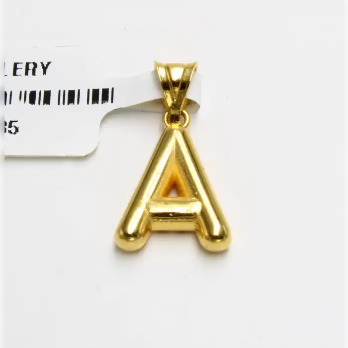 14 Ayar A Harf Kolye Ucu