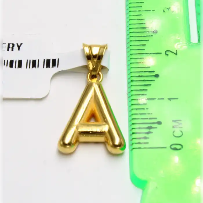 14 Ayar A Harf Kolye Ucu