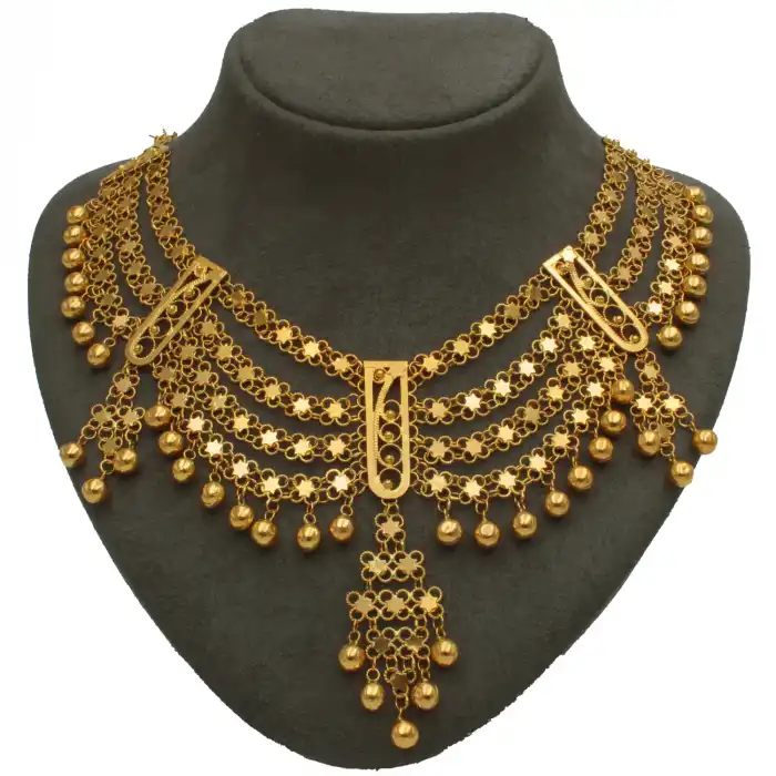 14 Ayar Akıtma Kişnişli Kolye