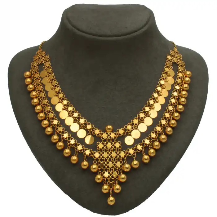 14 Ayar Akıtma Pullu Kişniş Kolye