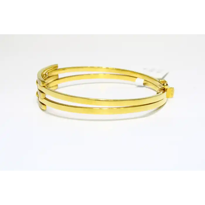 14 Ayar Altın 3 Sıralı Dorikalı Kaburga Kelepçe Bilezik 9.00 GR