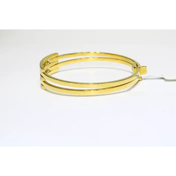 14 Ayar Altın 3 Sıralı Dorikalı Kaburga Kelepçe Bilezik 9.61 GR