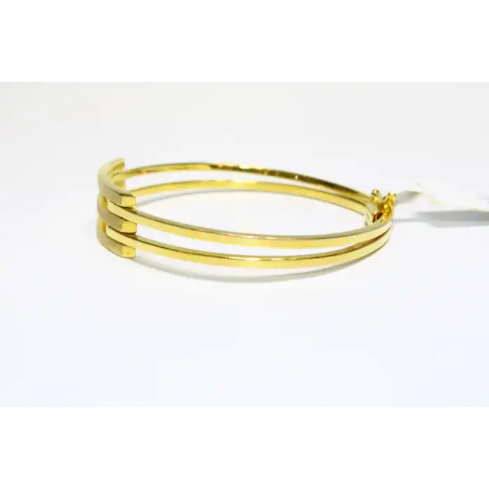 14 Ayar Altın 3 Sıralı Kaburga Kelepçe Bilezik 10.50 GR