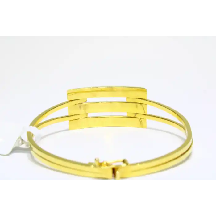 14 Ayar Altın 3 Sıralı Kaburga Kelepçe Bilezik 8.69 GR