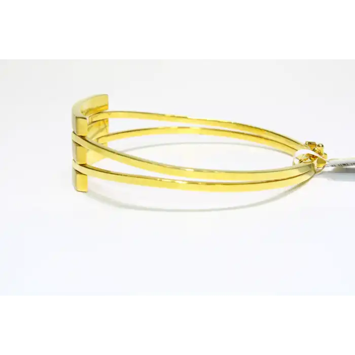 14 Ayar Altın 3 Sıralı Kaburga Kelepçe Bilezik 8.69 GR